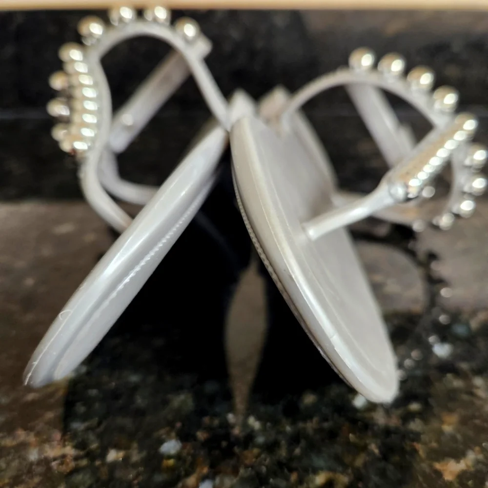 Stuart Weitzman glossy silver